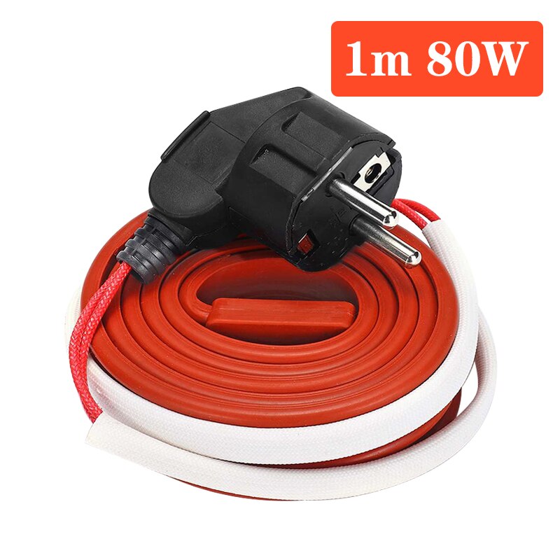 80W/160W/240W/400W Self-regulating Low Temperature Heating Tape Snow Melting Drain Water Pipe Freeze Protection Heat Cable: 80W