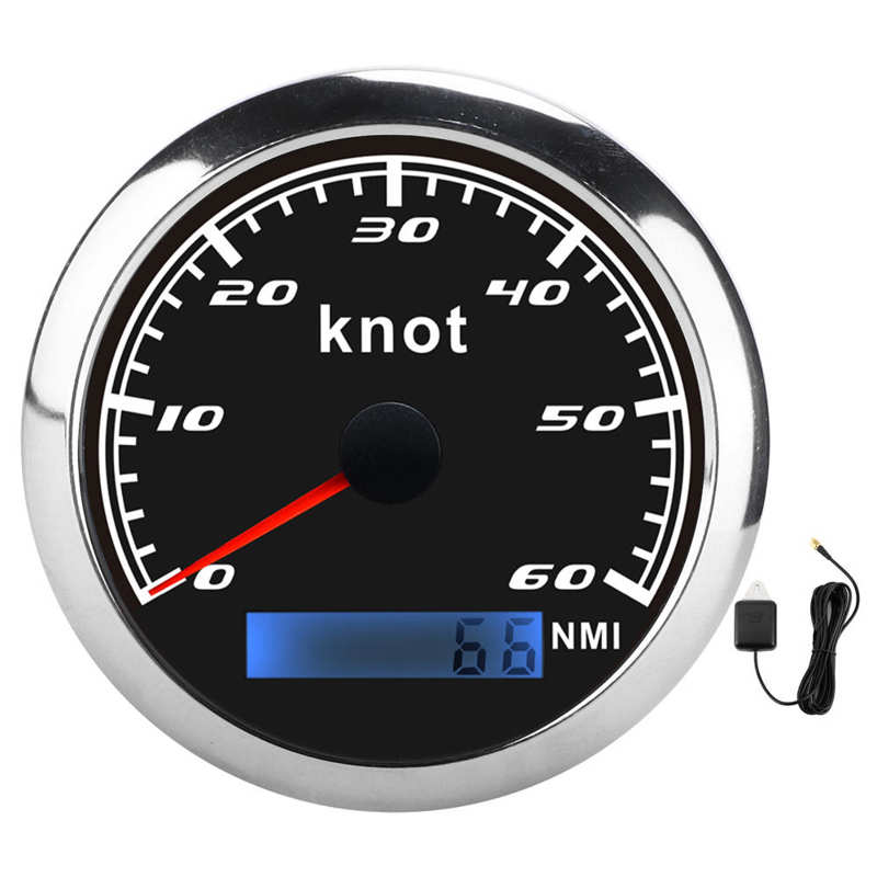 Geschwindigkeit Messgerät Zeiger Tachometer GPS Tachometer mit Antenne für Auto für Lkw für Stiefel: Schwarz