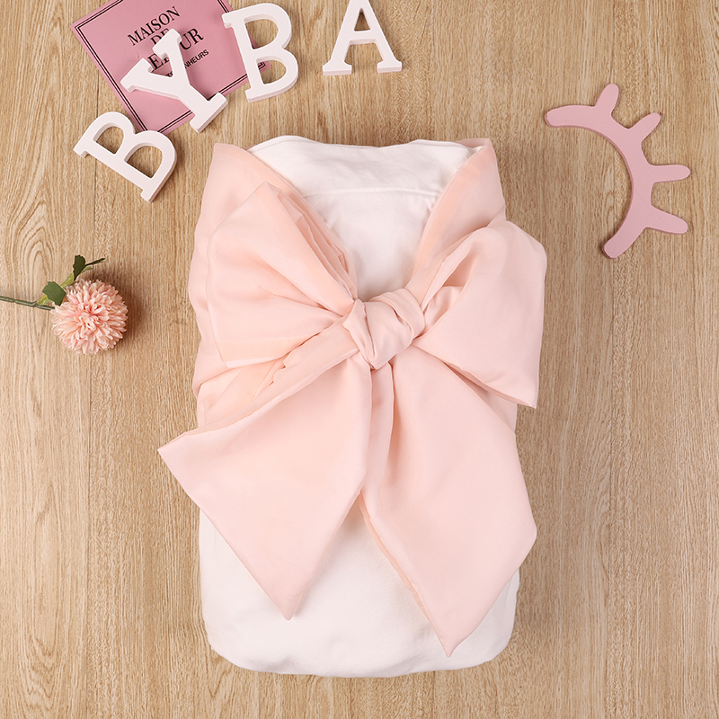 Newborn Baby Photography Baby Sleep Silk Big Bow Swaddle Bundle Baby Swaddle Blanket photography Accessories Style: P