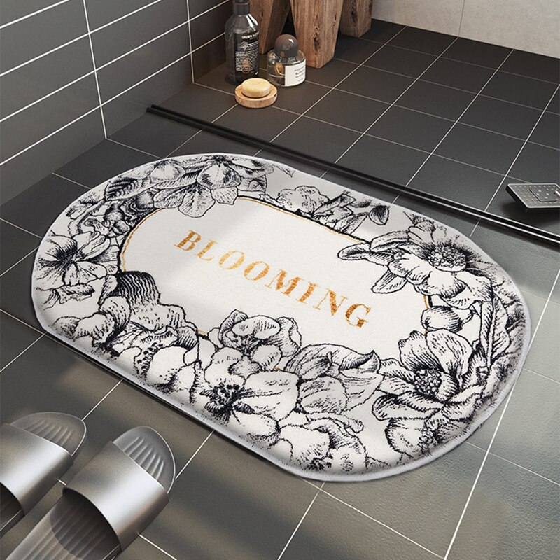 Elegante Badkamer Tapijt Decoratie Absorberend Antislip Huis En Keuken Producten Tapijt Europese Zachte Cake Fluwelen Mat Voor De deur