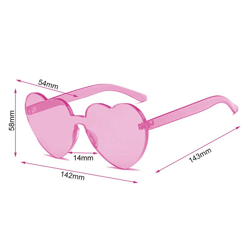 Hartvormige zonnebrillen dames heren merk randloze golfbrillen luxe trendy smalle zonnebrillen streetwear