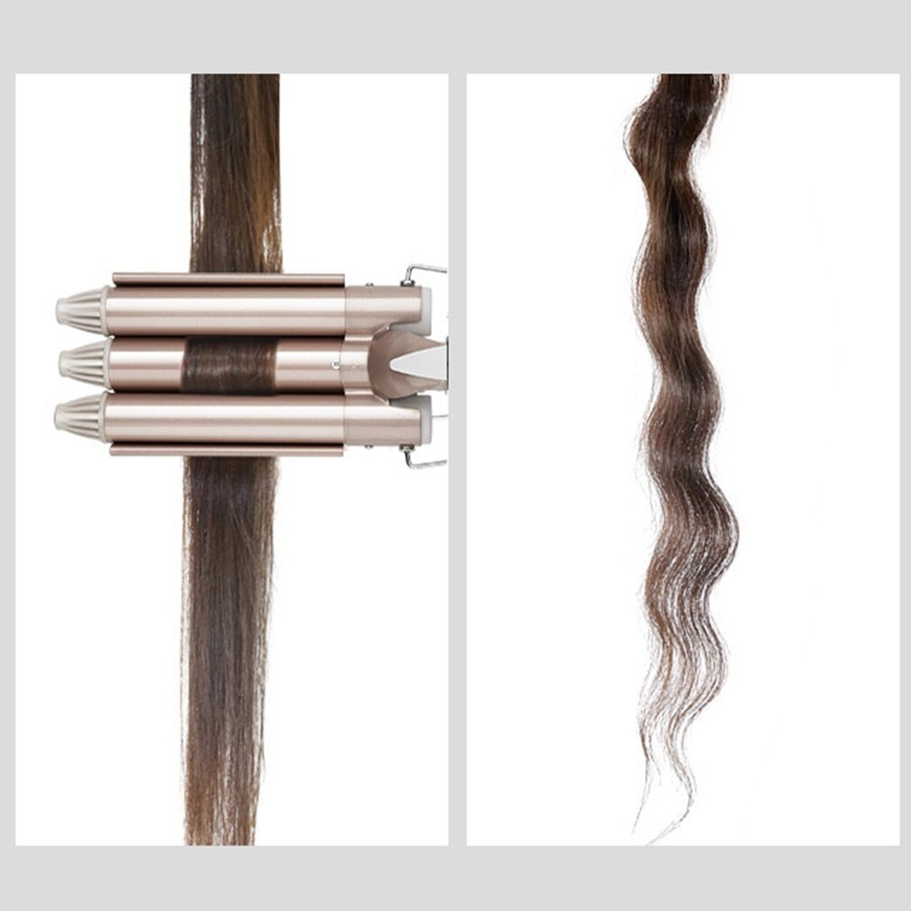 3- pind hårrulle 3- rør ægrulle hårpind vand krusning stort krøllejern hår krøller hår styling værktøj