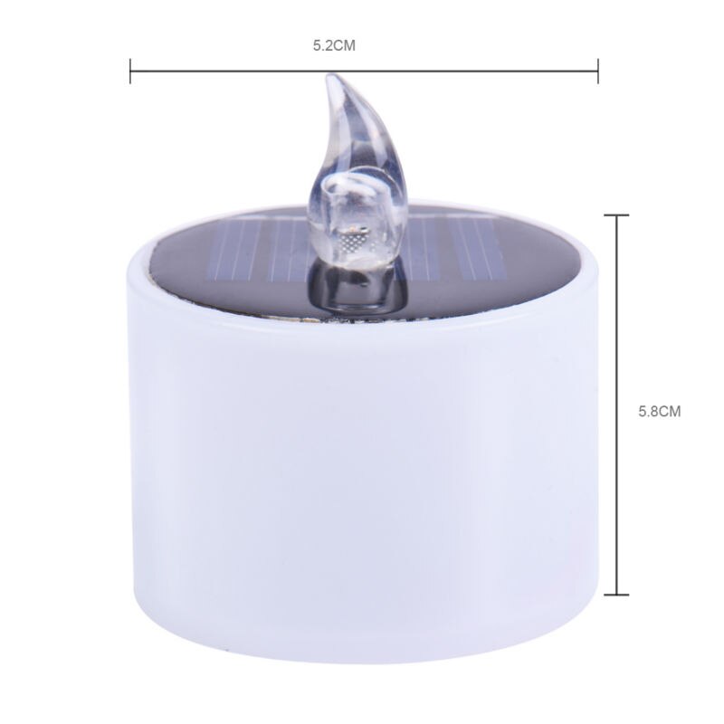 6 Pieces/Lot Type Yellow Flicker Solar Power LED Light Candles Flameless Electronic Solar LED Nightlight Solar Energy Candle