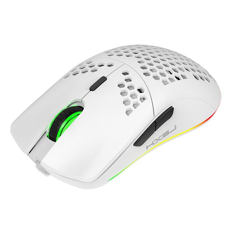 SEC T66 2.4G Wireless Mouse Optical 6 Buttons Mouse Gamer USB Receiver 1600DPI Wireless Mouse Gaming Mouse For Laptop Computer: white