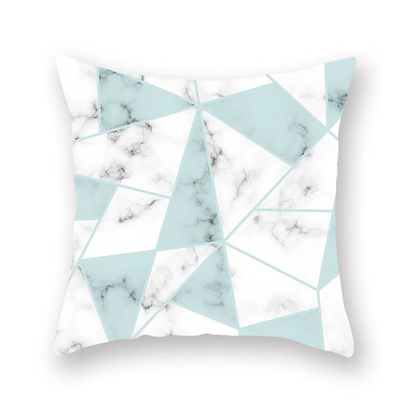 Housse de coussin, motif géométrique, 1 pièce, couleur verte, 45x45cm, Texture marbrée, décoration pour canapé taie d'oreiller