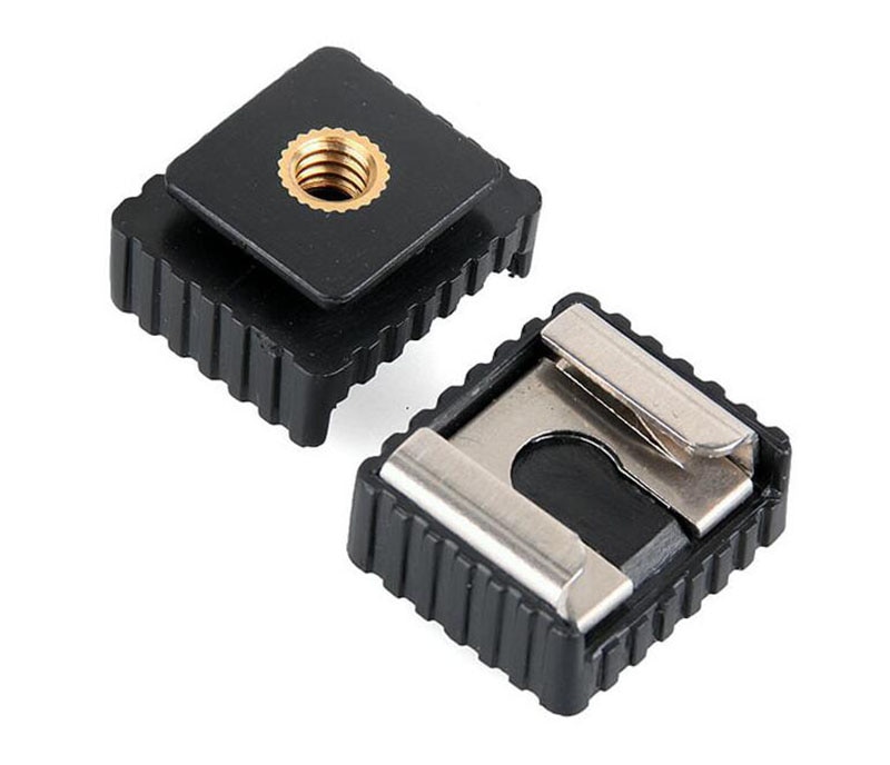 2 Stücke Kamera Metall Flash Shoe Mount Adapter 1/4 "Gewinde Stativ Montieren für DSLR studio Licht