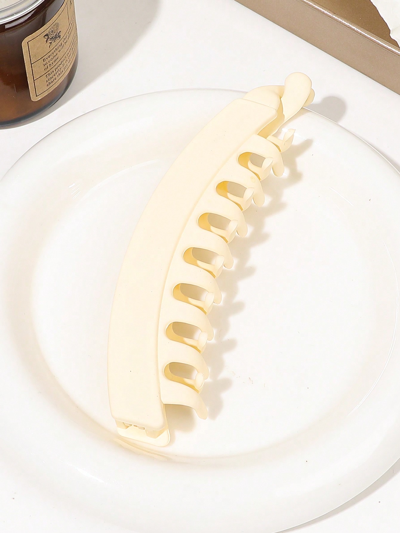 5 stk. bananhårspenner ,5 tommer store bananspenner for tynt, fint og tykt hår, sklisikre bananhårspenner for kvinner: Svart