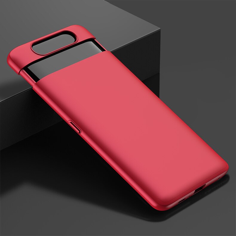 Case Voor Samsung Galaxy A80 Case 360 Graden Full Bescherm Back Cover Voor Samsung A80 Ultra Dunne Hard Pc Shockproof telefoon Gevallen: Red