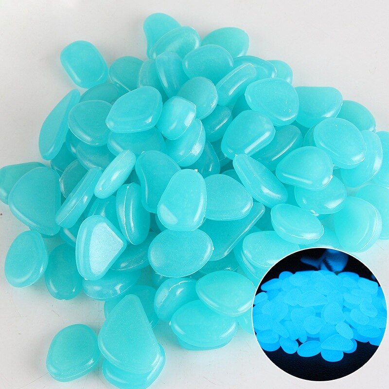 Luminous stone Glow in the Dark garden aquarium artificial stone luminous color goose egg stone luminous luminous stone: C