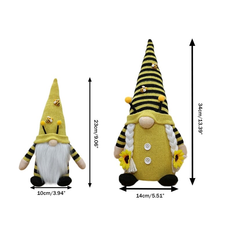 D7YD 34/23cm Charme Häkeln Kaninchen Zwerg Puppe Zimmer Dekoration Gestrickte Handwerk glühen in das dunkel Hause dekore Partei Favor