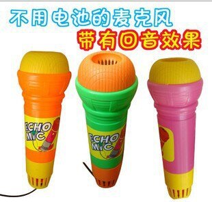 Echo Microfoon Microfoon Kinderspeelgoed Zonder Batterijen Creatieve Fijne Vier-Kleur Plus Zwarte Lijn Echo Buis