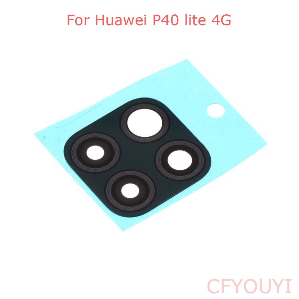 Glass Back Rear Camera Lens For Huawei P40 lite 4G Glass with Adhesive: Green