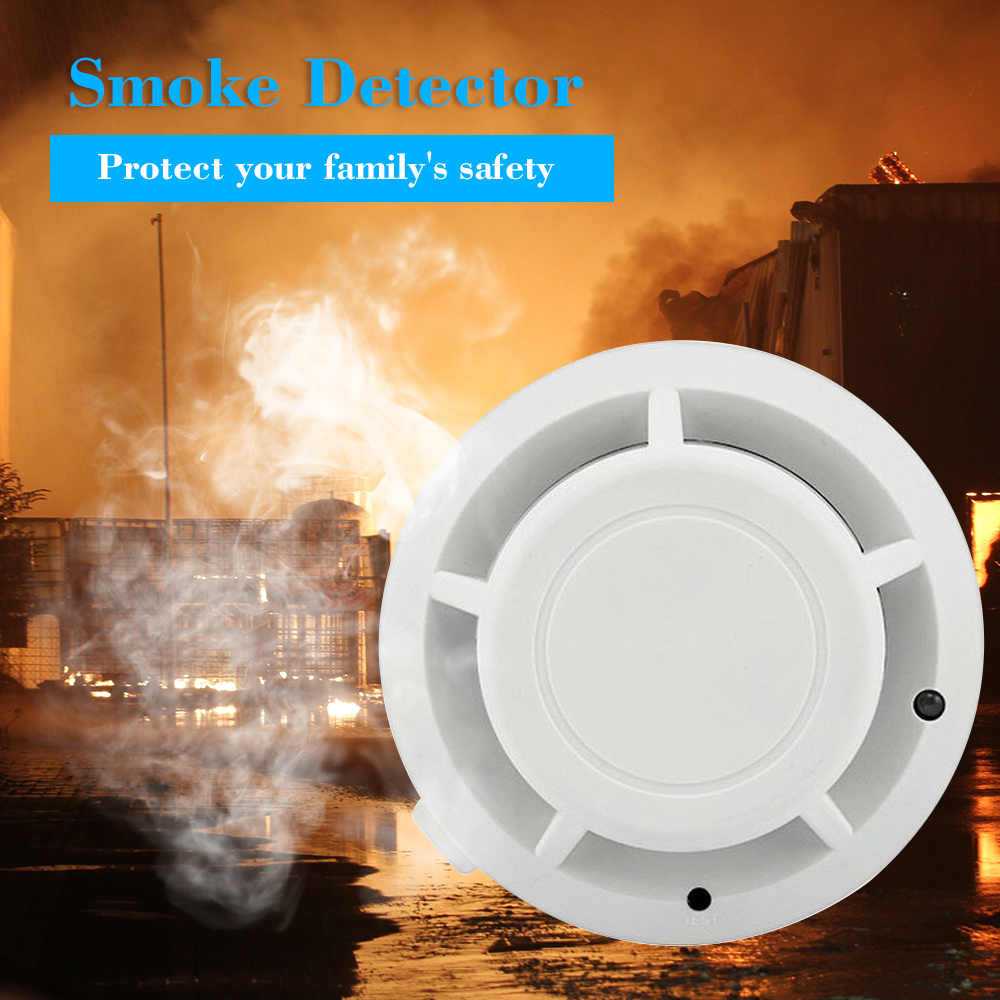 Fire Alarm Smoke Detector Smoke Fire Detector Tester Home Security System for Kitchen Restaurant Hotel Cafe