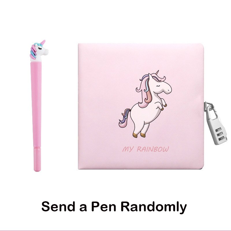 Cute DIY Agenda Diary Planner Organizer Notebook and Journals for Girls Boys School Note Book Kawaii Personal Notepad with Lock: Style 06