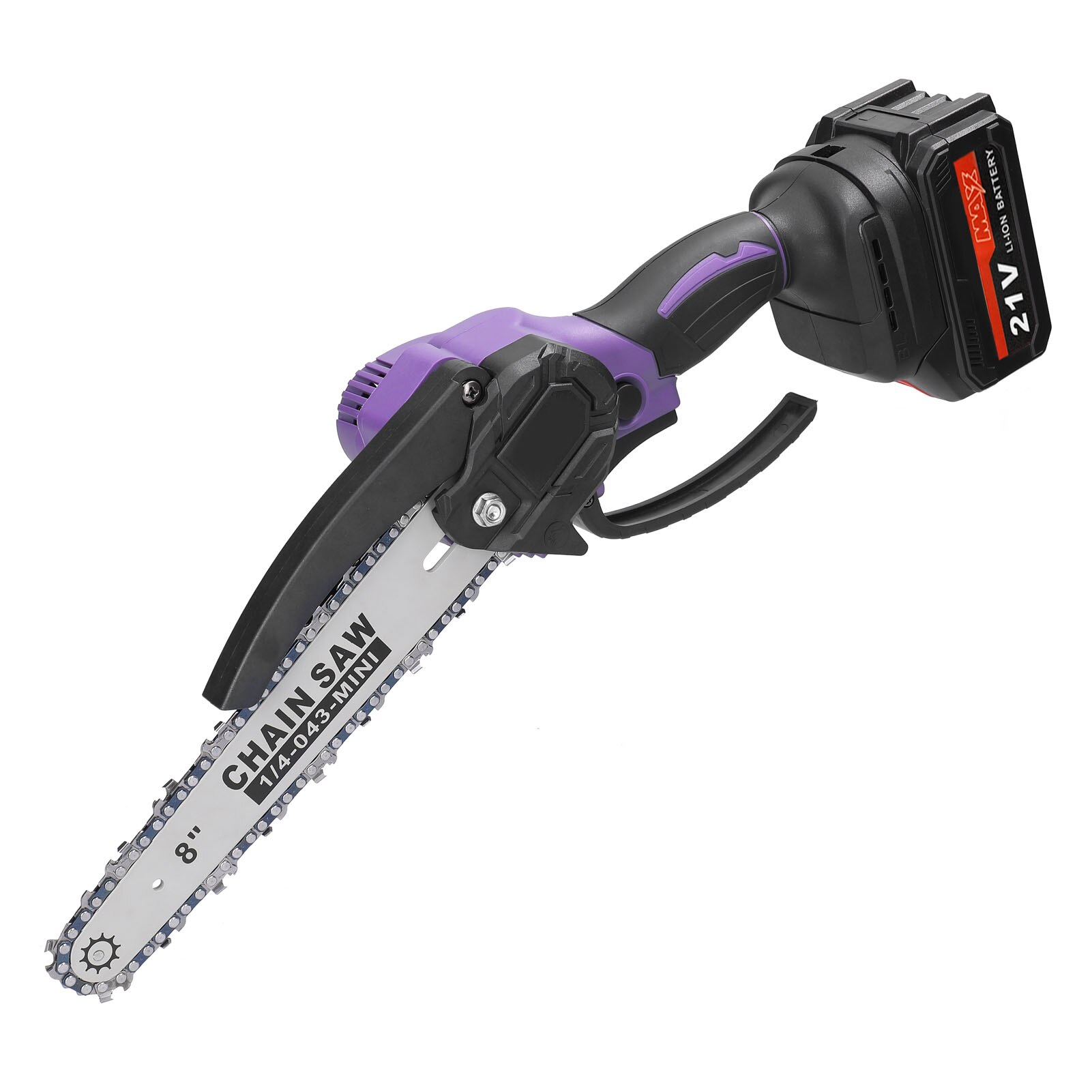 21V 8 inch Electric Pruning Saw Small Wood Spliting Chainsaw Brushless Motor Handed Woodworking Tool for Tree Trimming Branch