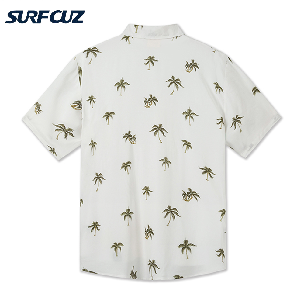 Surfcuz Hawaiian Shirt Voor Man Strand Top Gedrukt Shirts Mouw Surfen Badmode Trendy Zomer Anti-Non-stick Shirts