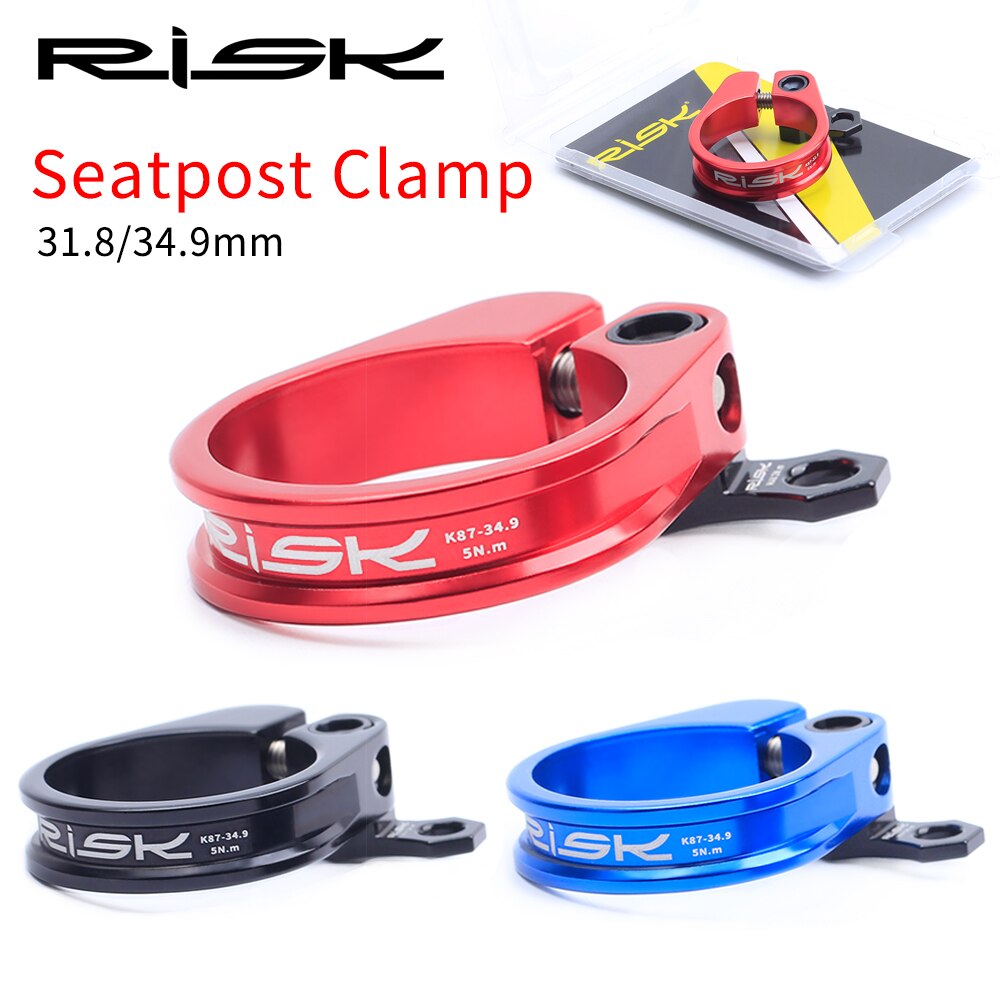 Collier De Tige De Selle Vélo Rapide 34.9 Mm - Pince En Alliage Alu Léger - Pour Réglage Facile Et Sécurisé