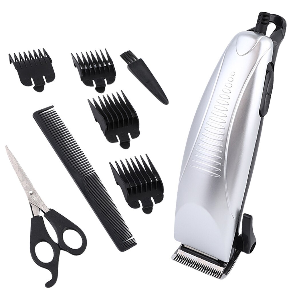Rechargeable Metal Hair Clipper Electric Cordless Hair Grooming Home Haircut Fast charging and strong power: EU / Blue
