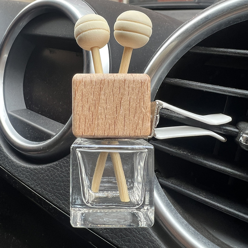 8Ml Auto Luchtverfrisser Parfum Clip Lege Glazen Fles Geur Ornament Uitlaat Diffuser Lege Etherische Olie Glas
