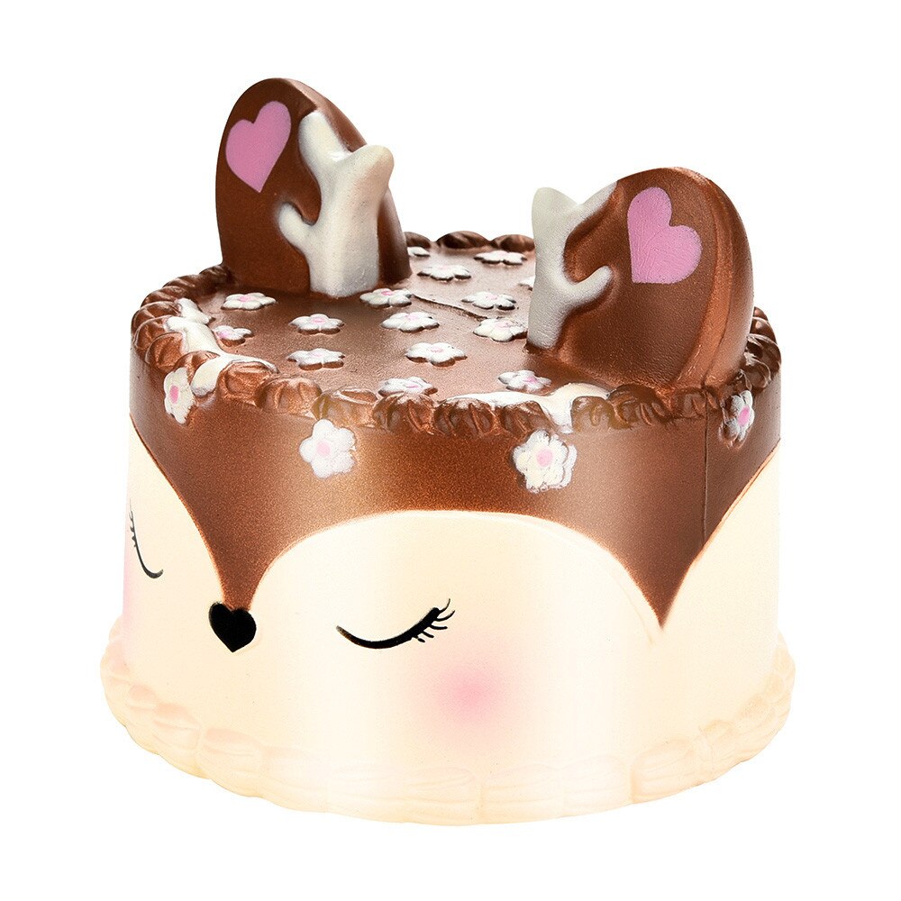 Squish y Jumbo Deer Cake Slow Rising Scented Squeeze Toy Collection Cure