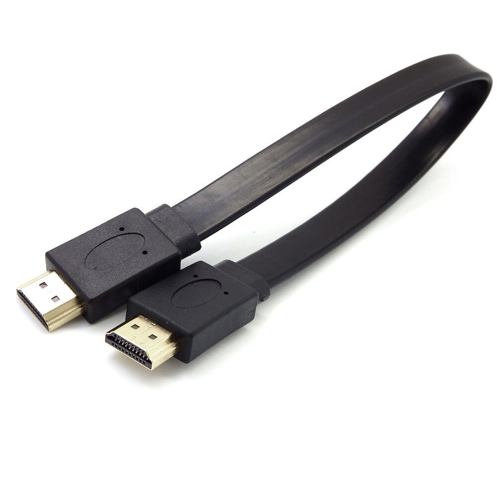 HDMI-compatible Cable Full HD Short HDMI Male to Male Plug Flat Cable Cord for Audio Video HDTV TV PS3 0.3M 0.5M 1M: 30cm