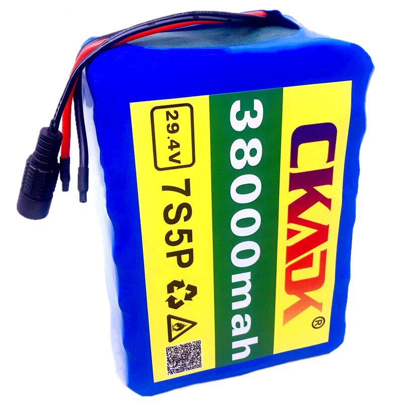 Batteria 7S5P 24v 38Ah di alta qualità batteria agli ioni di litio da 250w 29.4V 38000mAh per caricabatterie elettrico 2A per sedia a rotelle