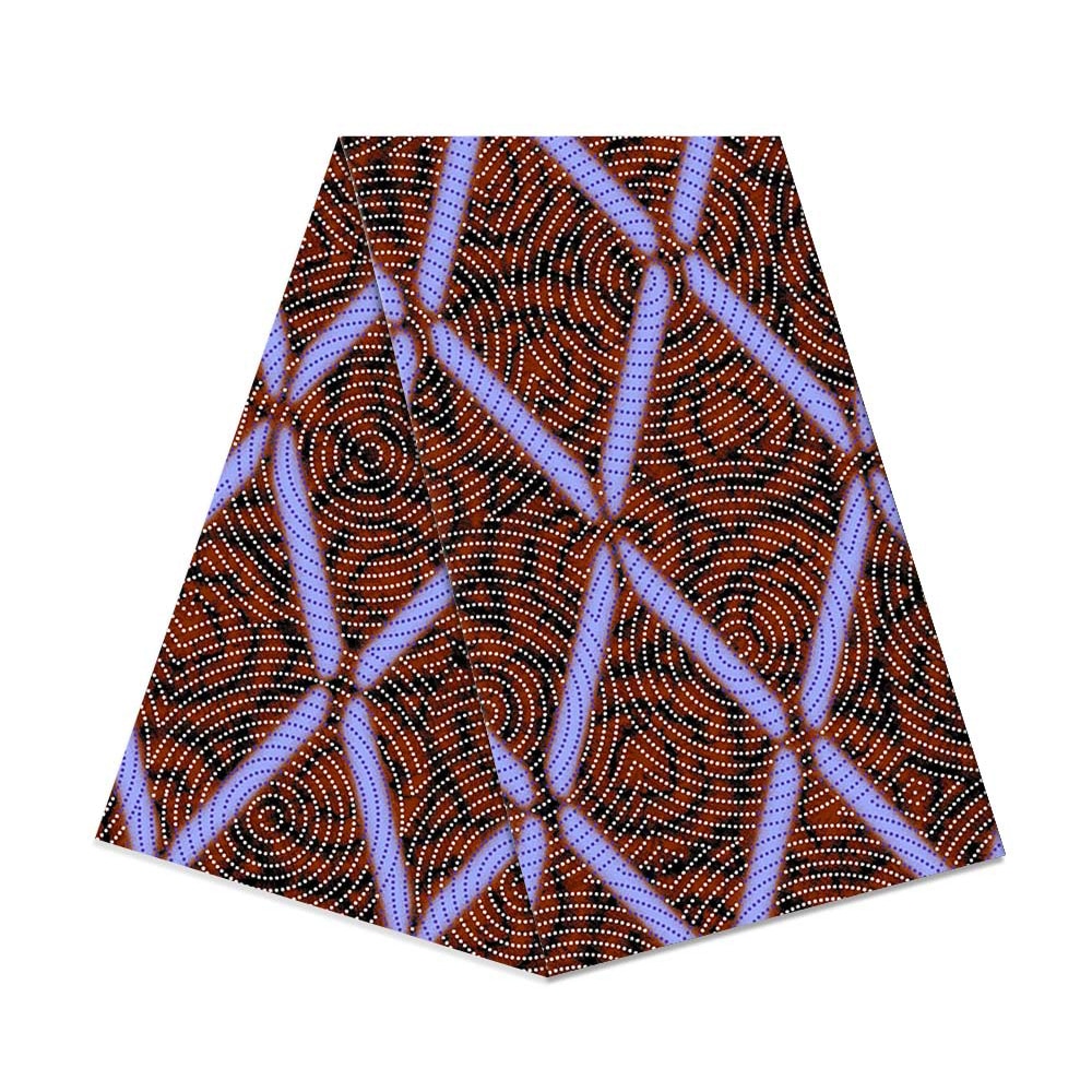 African Ankara Print Fabric Cotton Dashiki Batik for DIY for Apparel and Home Decor Projects AFRICA NO.1