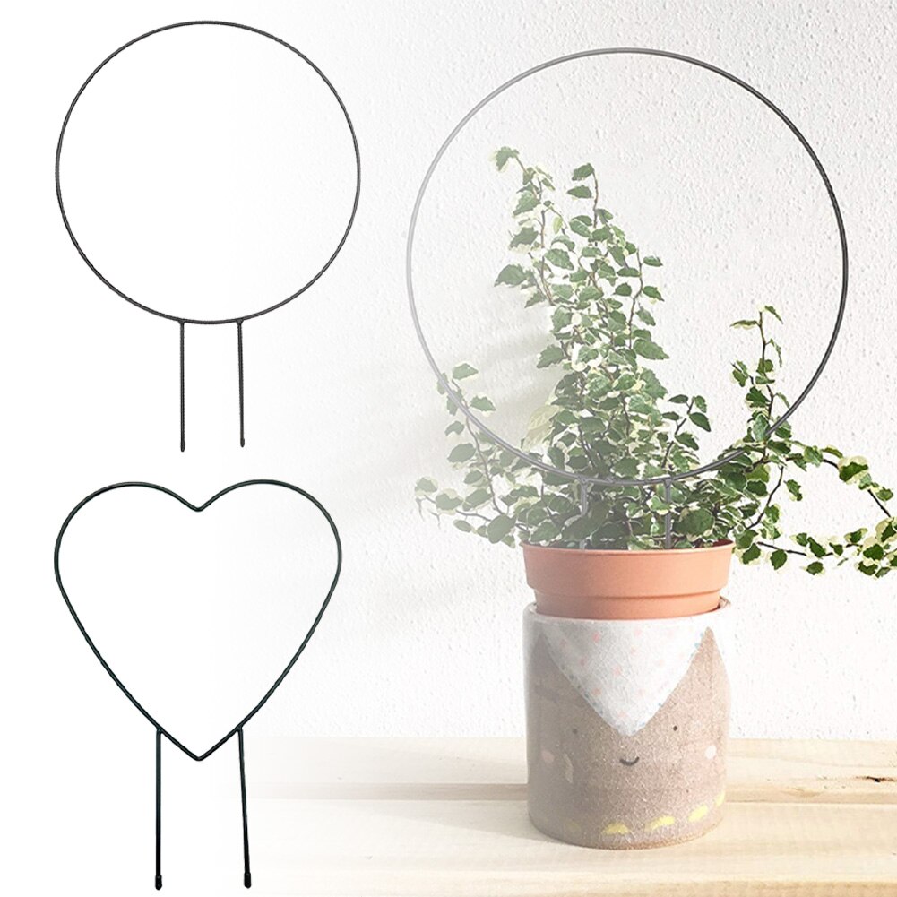 Klatrevinstativ blomst plante espalier støtteramme kærlighed hjerte rund formet plante dekorativ espalier beslag grøntsager i potte