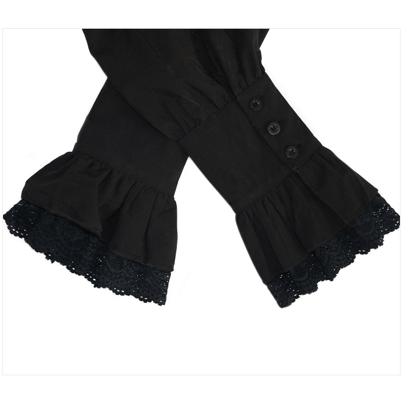 Mænd pirat skjorte vampyr renæssance viktoriansk steampunk gotisk flæsede middelalderlige halloween cosplay kostume tøj chemise toppe