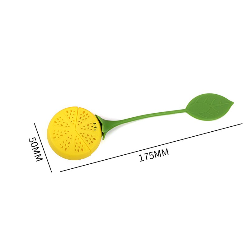 1 st tepåse tekanna tillbehör kök levererar tesil giftfri citronform silikon te infusionsanordning: Gul