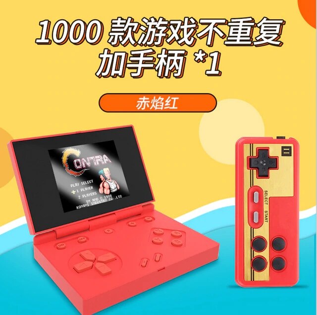 RS-96 für nes für FC 8bit Handheld Spielkonsole 3,0 zoll AV ausgang 500mah 1000 verschiedene Retro Klassische Spiele video Spiel-Player: Red Add gamepad