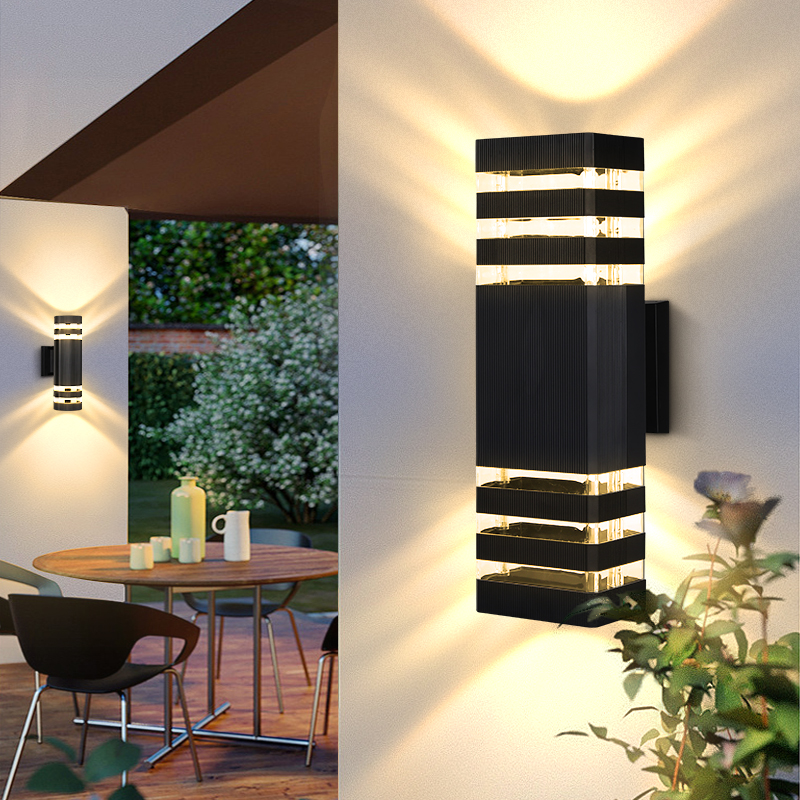 LED Outdoor Wandlampen E27 Up Down Buitenmuur Blaker IP65 Waterdichte Led Blaker Lamp voor Veranda Voordeur Tuin Wandlamp