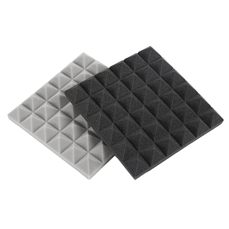 Houtskool Akoestisch Schuim Tegels Geluidsisolatie Schuim Panelen Studio Geluid Padding 2X10X10 Inch