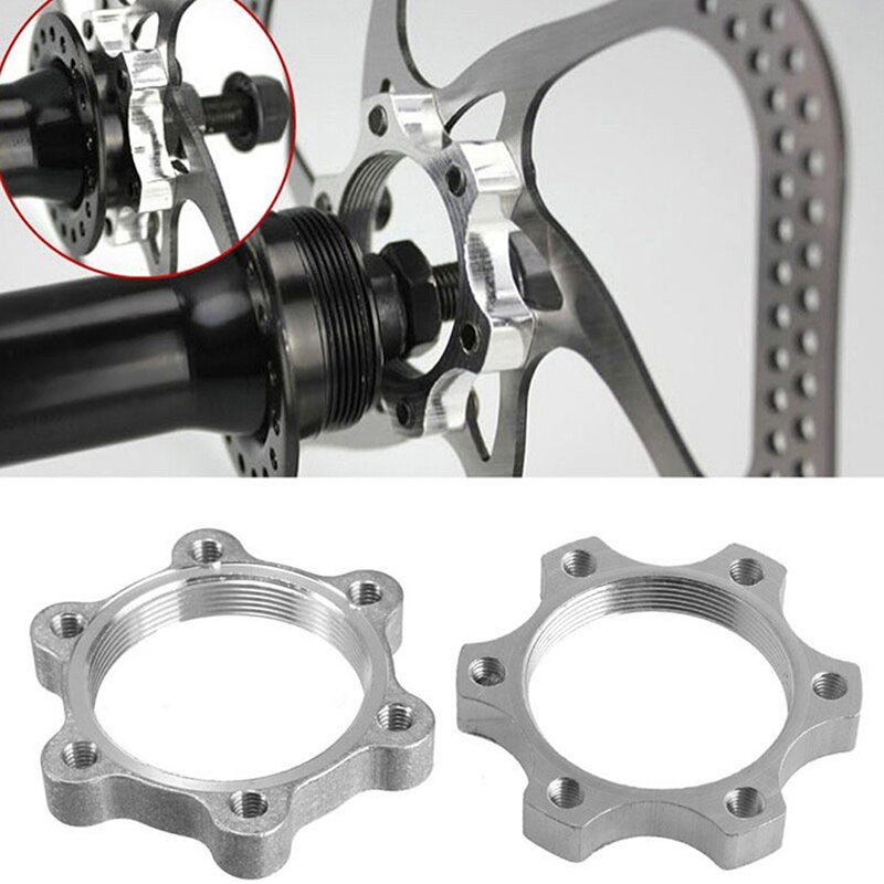 Ejes roscados para rueda libre de bicicleta, 48mm, 6 tornillos, Rotor de freno de disco, adaptador de pestaña, piezas de freno de bicicleta