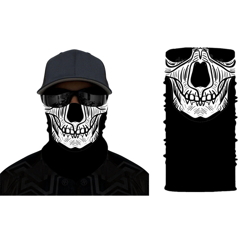 Szalik Komin Washable Reusable Skull Bandana Face Mask Outdoor Sports Skull Scarf Magic Seamless Mask Mouth Face Mask: MZ0123