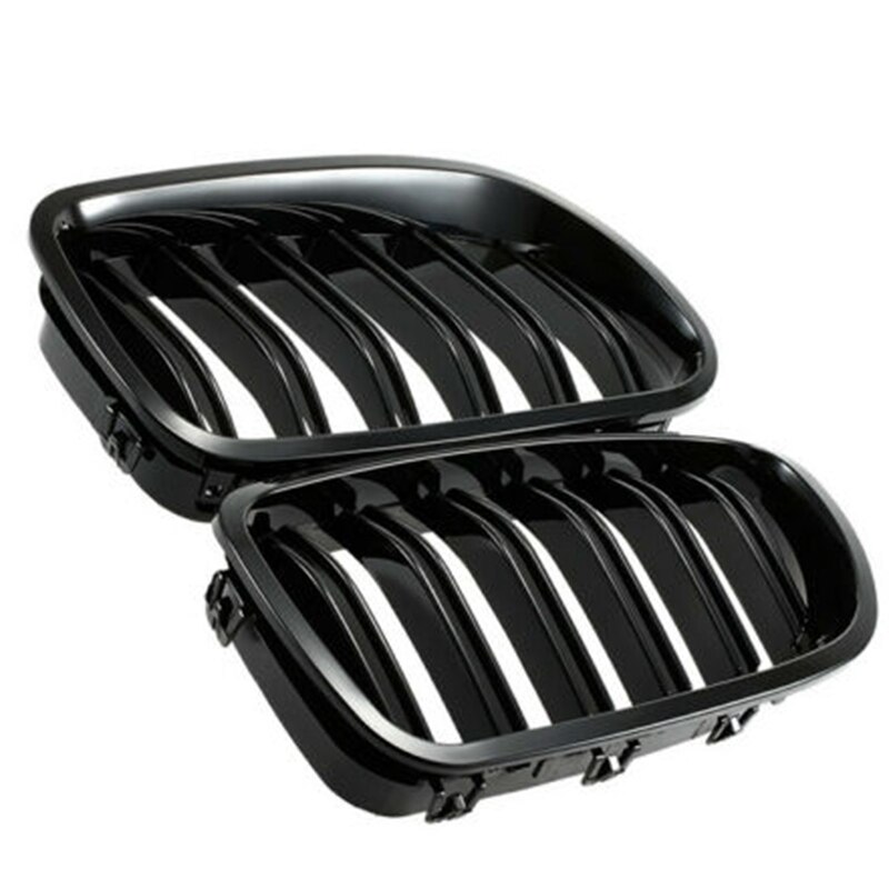 Grill Grille Gloss Black Kidney Sport for BMW F10 F18 F02 F11 M5 10-15 Dual Slat