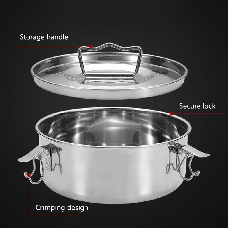 Ronde Voedsel Stoomboot Doos Met Deksel Multifunctionele Dampende Rooster Set Voor Keuken Koken Groenten Kookgerei Praktische Warmte Stoom