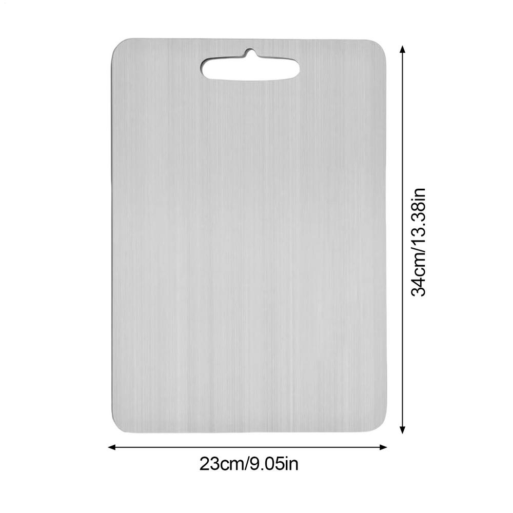 Tabla de cortar de titanio, tapetes grandes de corte de Metal de doble cara, tabla para hornear de fácil agarre para encimera, herramienta de cocina para carne y frutas