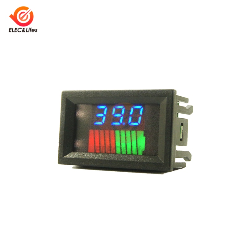 DC 12V 24V 36V 48V 60V 72V Car Lead Acid Battery Capacity Indicator 10 Segment digital Lithium battery Charge Level Indicator