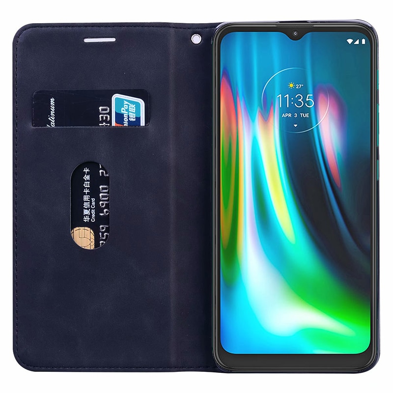 Funda de cuero con tapa magnética para móvil, Funda protectora para Motorola Moto E7 Plus, E7 Plus