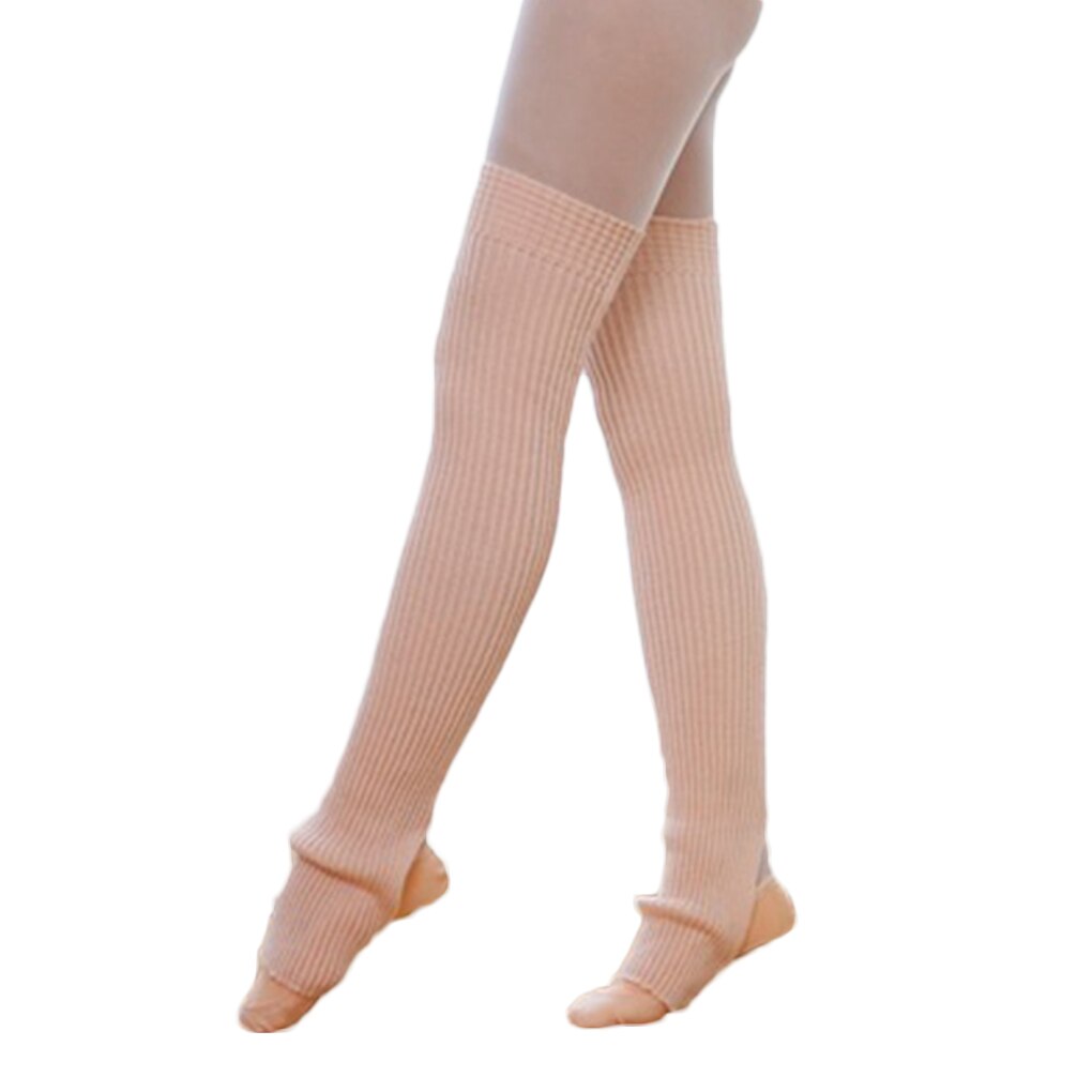 1 par kvinder piger benvarmere sokker lange fodløse sokker vinter efterår dans yoga balletstrømper: Nr. .4