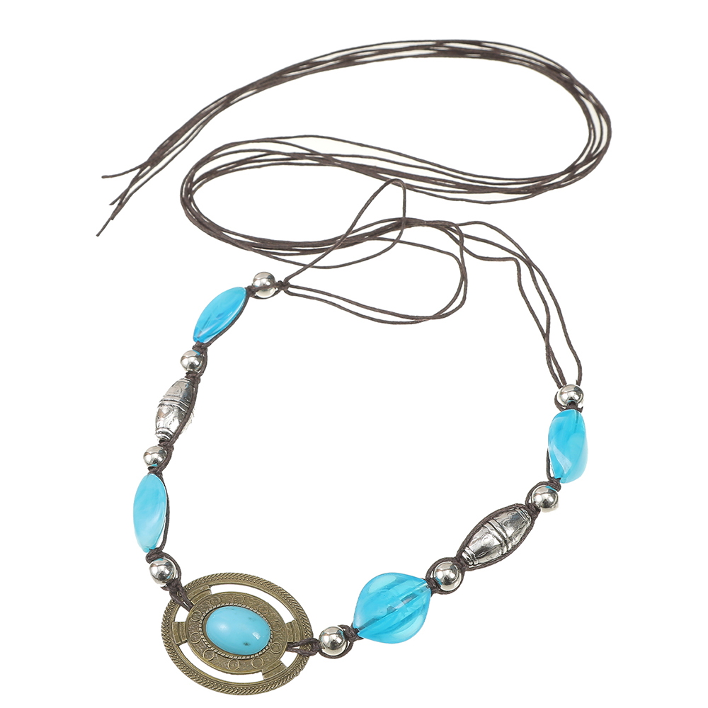 Diadema turquesa Retro, diademas ajustables de estilo étnico para mujer, accesorios para el cabello, diademas