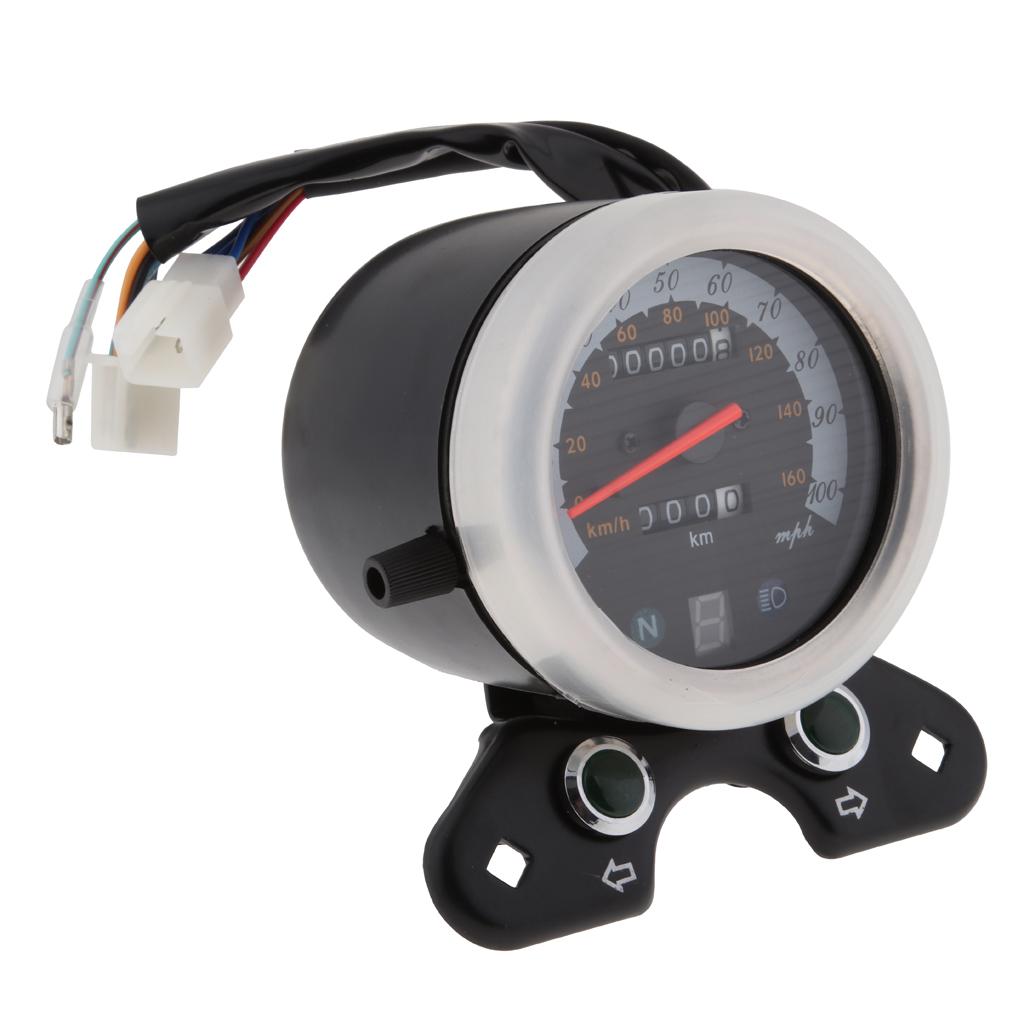 Motorrad Tachometer Universal- Motorrad Tachometer Dual-Tachometer Mit LED-hintergrundbeleuchtung