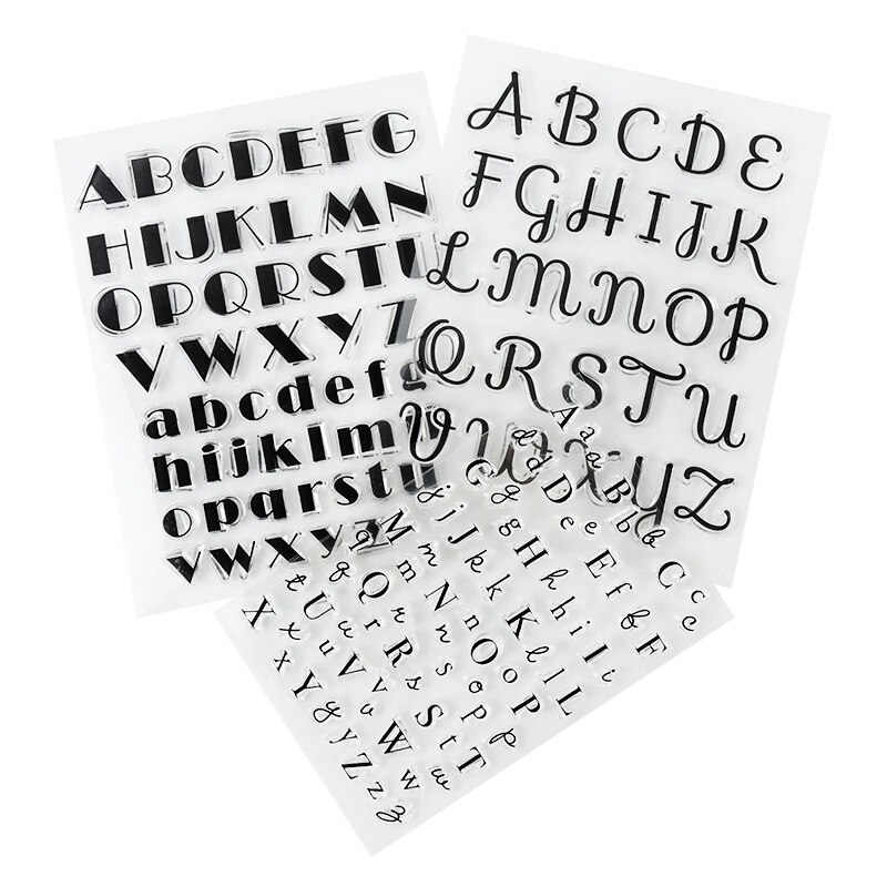 Alphabet Number Fondant Cake Stamp Silicone Clear Mold Letters Biscuit Fondant Decoration Cake Embosser Stamp Baking Tools
