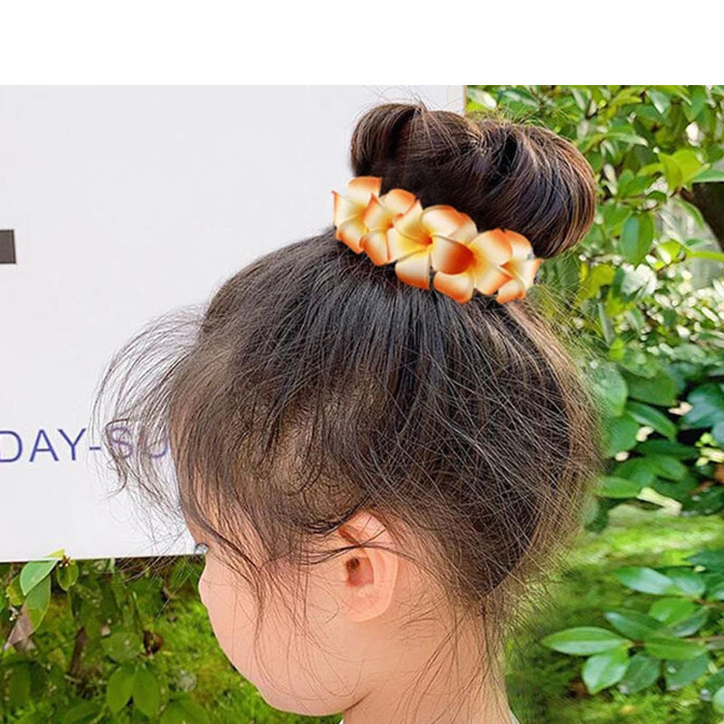 Bandeau de cheveux pour filles, couronne de fleurs PlumBR, bandeau magique pour chignon, frangipanier, guirxiété de cheveux, mariage, 11 couleurs, , 2 pièces