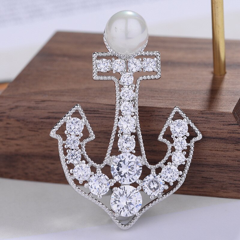 Rote bäume marken-anstecknadel brosche trendiger anker-schmuck für damen weihnachten