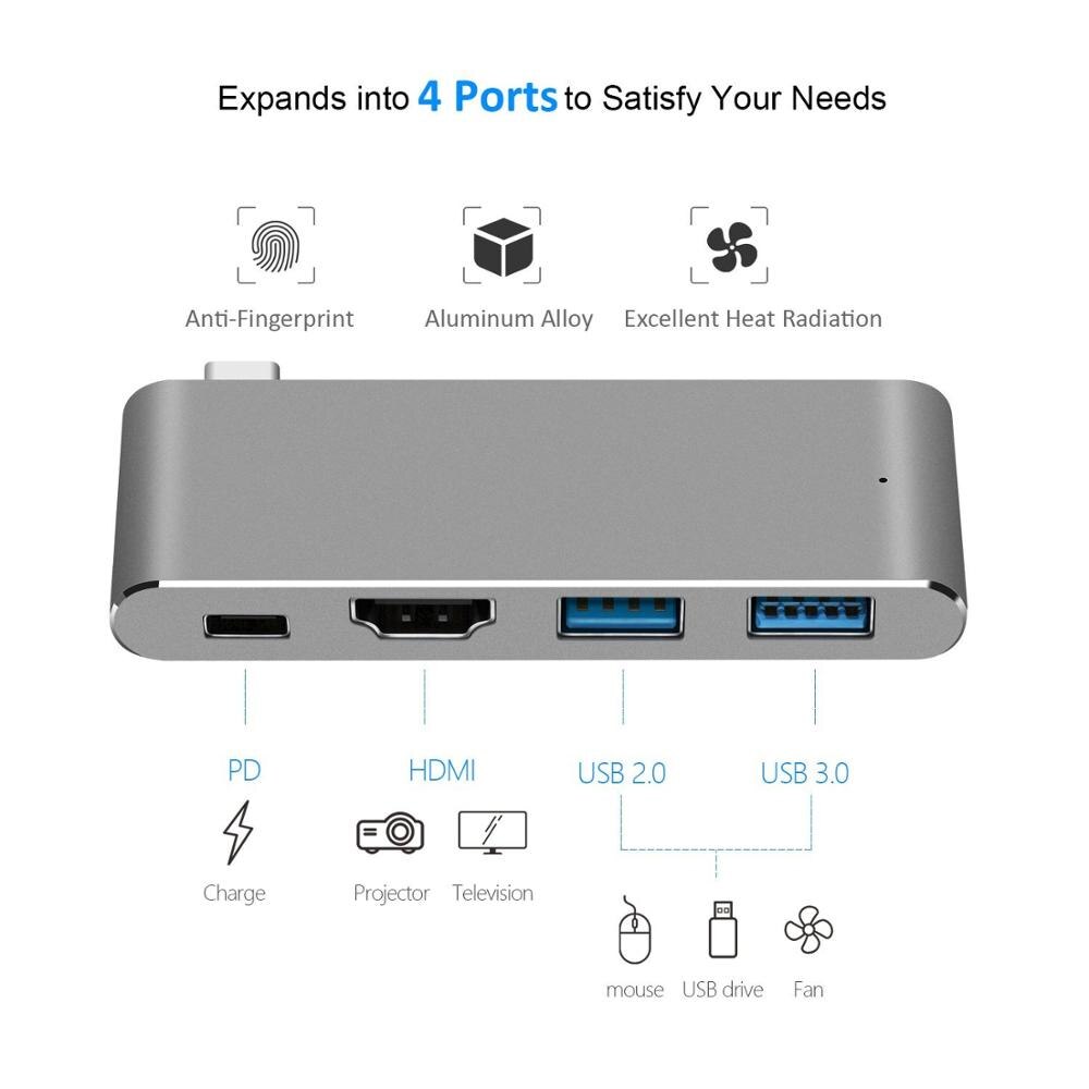 IREALTHINK USB Type C Adapter HDMI Adapter USB Splitter type c hub OTG connector iPad Dock USB HUB