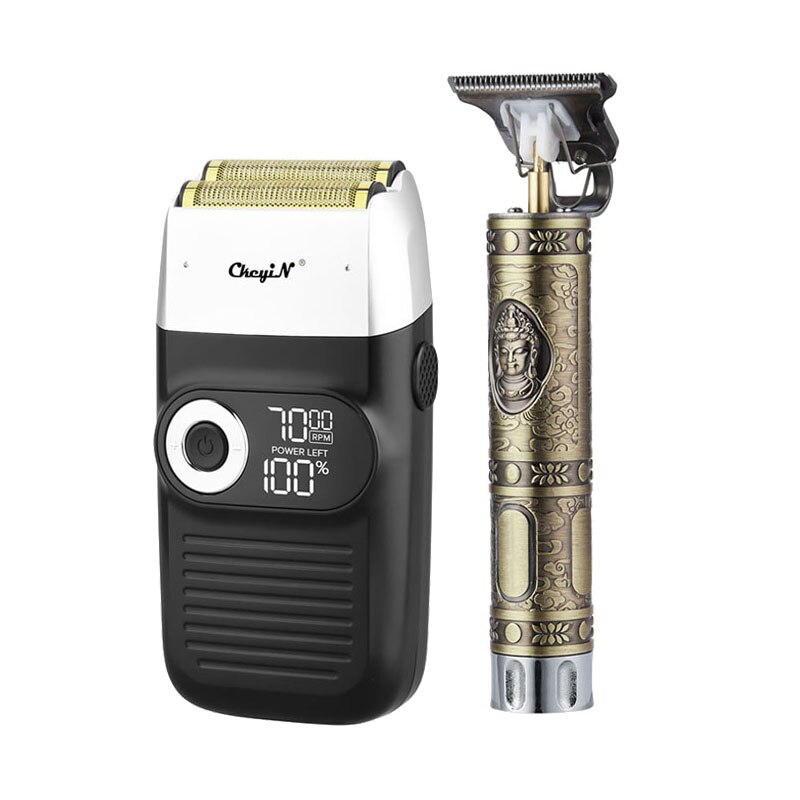 Tondeuse à cheveux professionnelle + tondeuse à cheveux de nez + rasoir électrique rasoir sans fil tondeuse à barbe Rechargeable finition coupe de cheveux Machine: 4