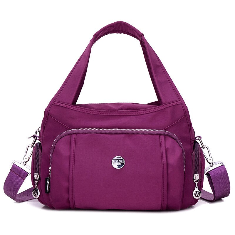 Nylon Large Women Messenger Bags Crossbody Bags For Women Ladies Handbags Waterproof Female Shoulder Bags: Purple