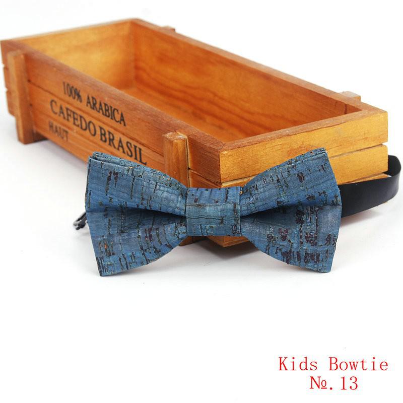 Brnad Neue freundlicher Kork Holz Bogen Krawatten freundlicher Neuheit Handarbeit Solide Krawatte für freundlicher Hochzeit Party verrotten Holz bowtie: Kinder-13